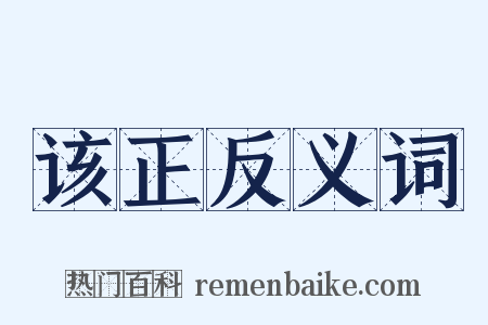 该正反义词是什么意思的图片